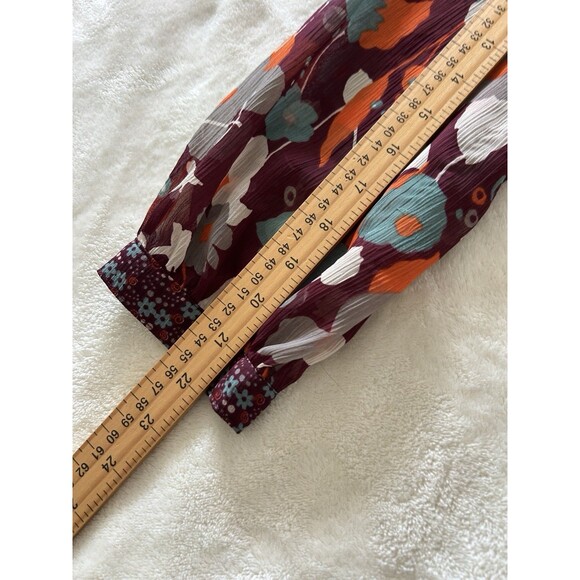 Vintage Forever 21 Shirt Large Baby Doll Flowy Sheer Tunic Boho Festival Cottage - Picture 10 of 11